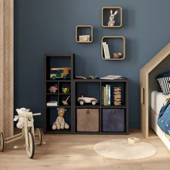 Panier carré en velours camel Mixxit
