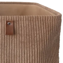 Panier carré en velours camel Mixxit