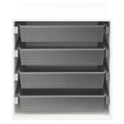 Panier coulissant filaire en acier gris GoodHome Atomia L. 71,4 x P. 51 cm