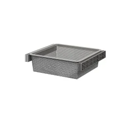 Panier coulissant filaire en acier gris GoodHome Atomia L. 46,4 x P. 40 cm