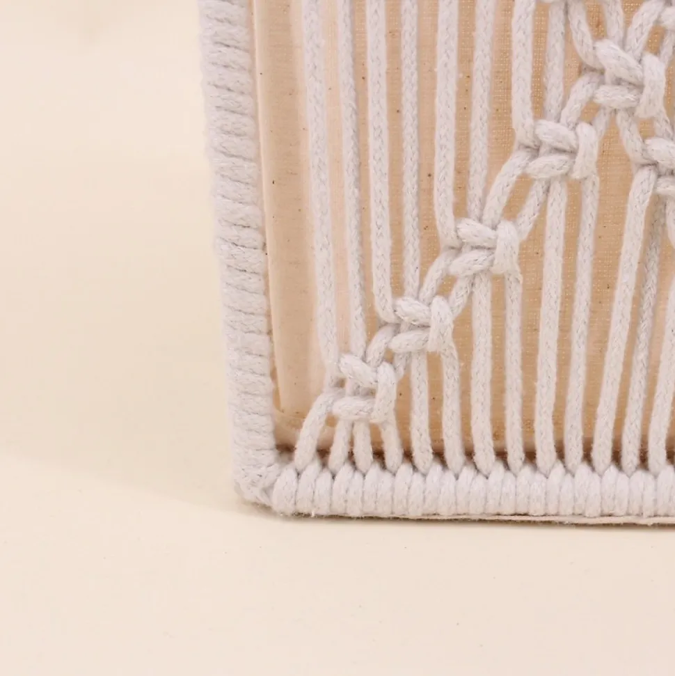 Panier déco macramé 25x15cm, Sior