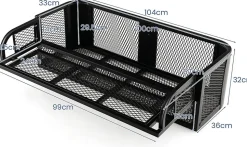 Panier de Chargement Arriere pour VTT Panier de Rack Cadre Metallique en Maille et Charge 25KG
