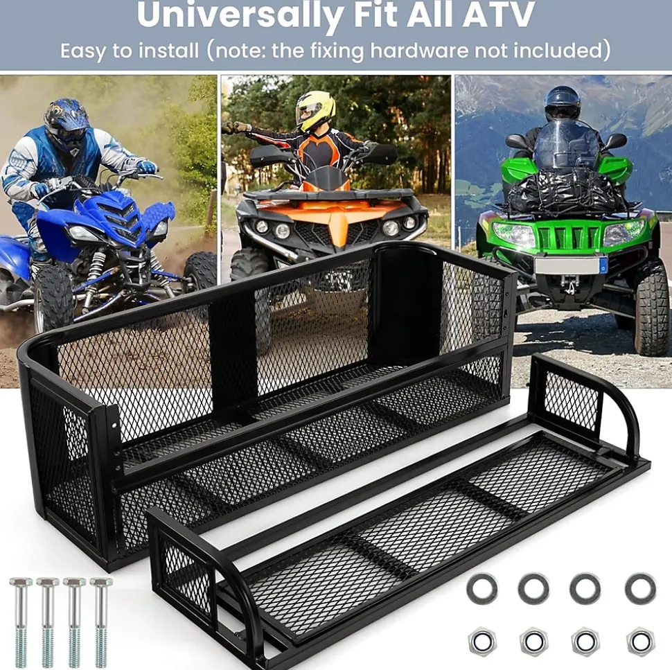 Panier de Chargement Arriere pour VTT Panier de Rack Cadre Metallique en Maille et Charge 25KG