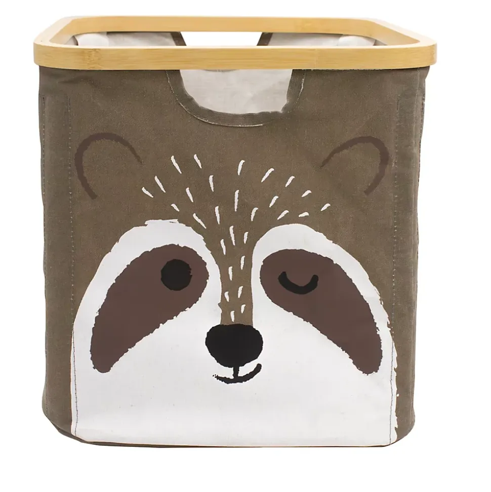 Panier de rangement cadre motif raton Hyppolite marron