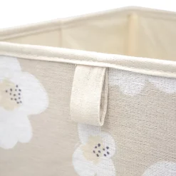 Panier de rangement carré motif fleurs topo Mixxit Box & Beyond