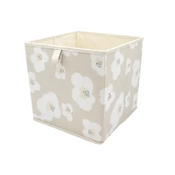 Panier de rangement carré motif fleurs topo Mixxit Box & Beyond