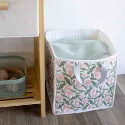 Panier de rangement carré matelassé motif fleurs Mixxit Box & Beyond