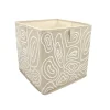 Panier de rangement carré motif beige topo Mixxit Box & Beyond