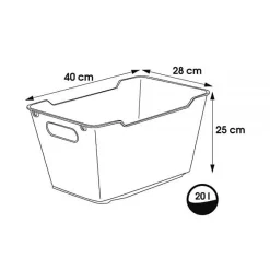 Panier de rangement design 20 litres lotta - Rose