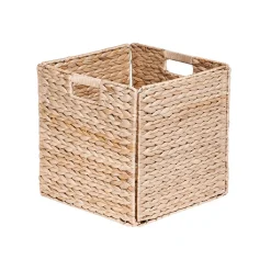 Panier de rangement en jacinthe naturelle 31 x 31 x 31 cm