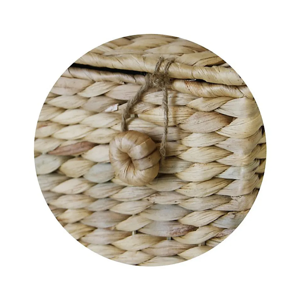 Panier de rangement en jonc de mer naturel 32 x 17 x 15 cm