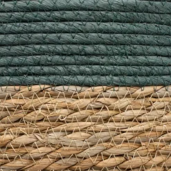 Panier de rangement en jonc de mer vert M Box & Beyond Lino