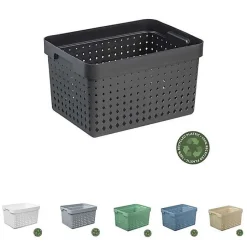 Panier de rangement en Plastique Recyclé L - Noir