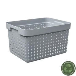 Panier de rangement en Plastique Recyclé L - Gris