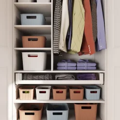 Panier de rangement en plastique mocha Vibes 14L