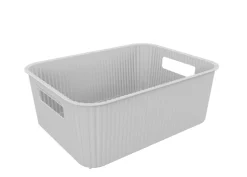 Panier de rangement en plastique blanc cassé Vibes 10L