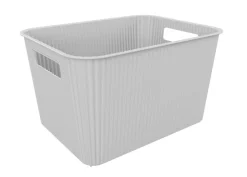 Panier de rangement en plastique blanc cassé Vibes 14L