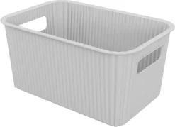 Panier de rangement en plastique blanc cassé Vibes 4L