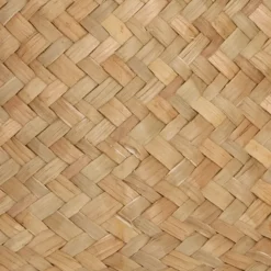 Panier de rangement enfant Pompons - L. 34 cm - Marron