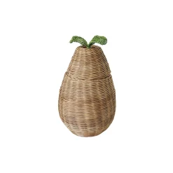 Panier de rangement fruit poire en rotin naturel 20 x 20 x 35 cm