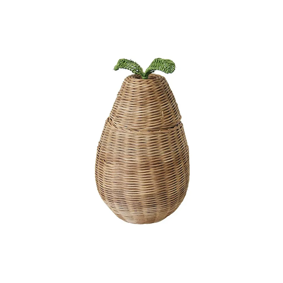 Panier de rangement fruit poire en rotin naturel 20 x 20 x 35 cm