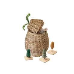 Panier de rangement fruit poire en rotin naturel 20 x 20 x 35 cm