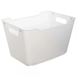 Panier de rangement élégant transparent 12 litres - Naturel