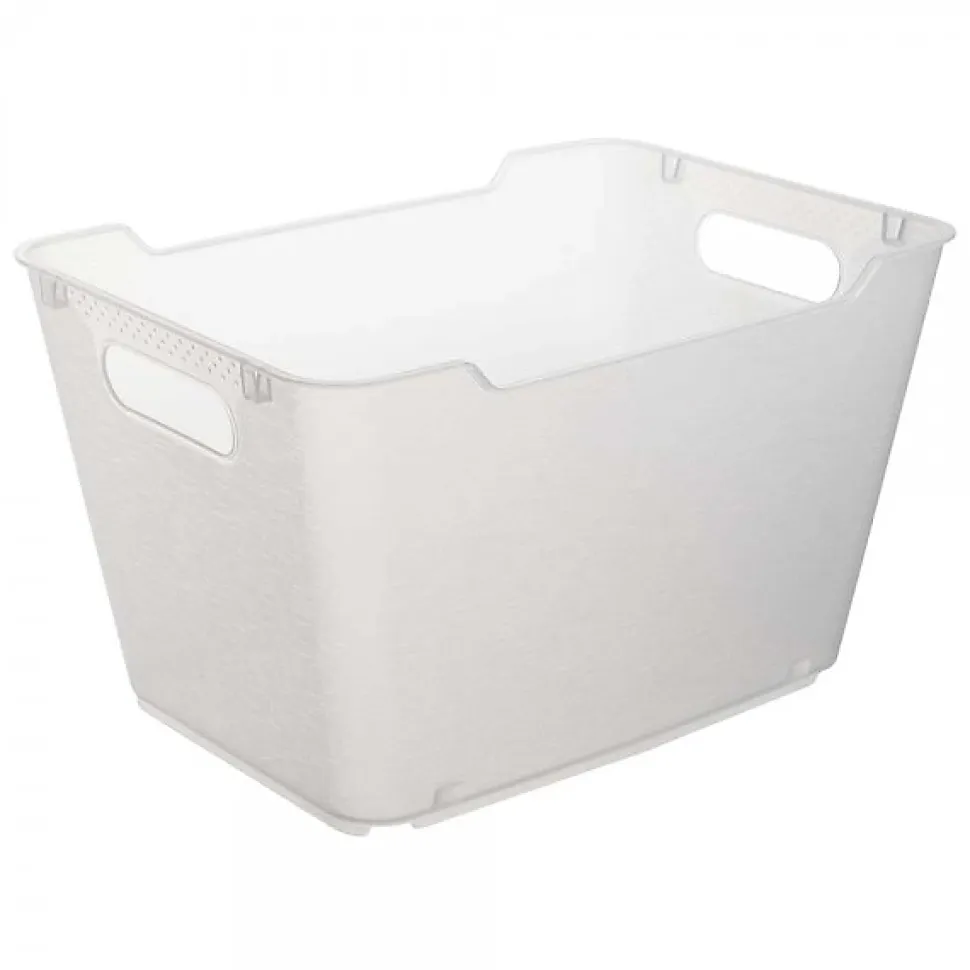 Panier de rangement élégant transparent 12 litres - Naturel