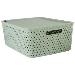 Panier de rangement tressé avec couvercle TRESSY