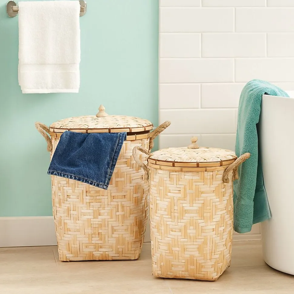 Panier en bambou avec couvercle 48cm