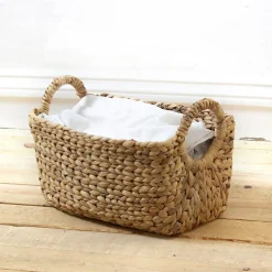 Panier en Jacinthe d'eau avec poignées - L36xP19xH22
