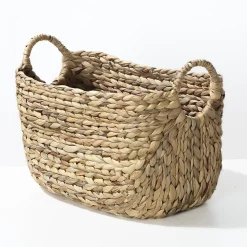 Panier en Jacinthe d'eau avec poignées - L40xP23xH26