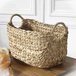 Panier en Jacinthe d'eau avec poignées - L40xP23xH26