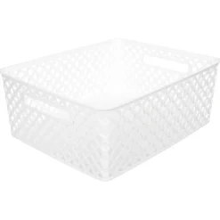 Panier en plastique 11L Blanc Folk - 5Five