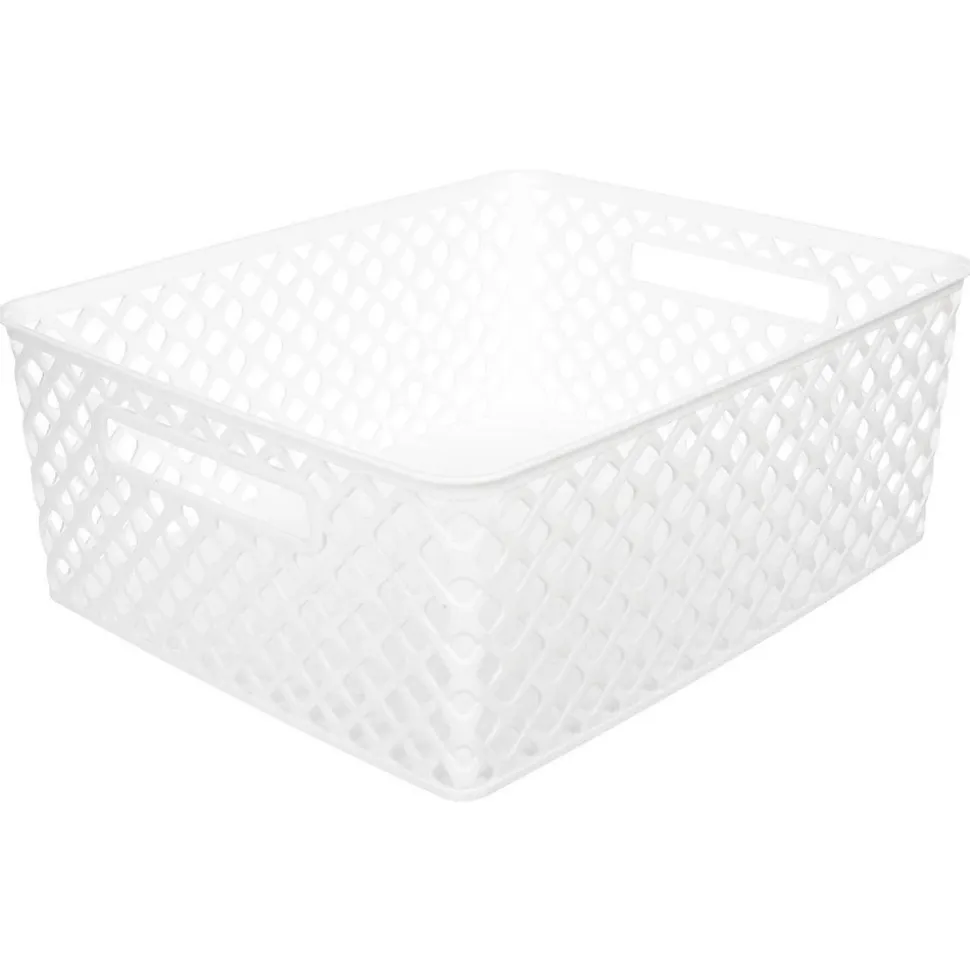 Panier en plastique 11L Blanc Folk - 5Five