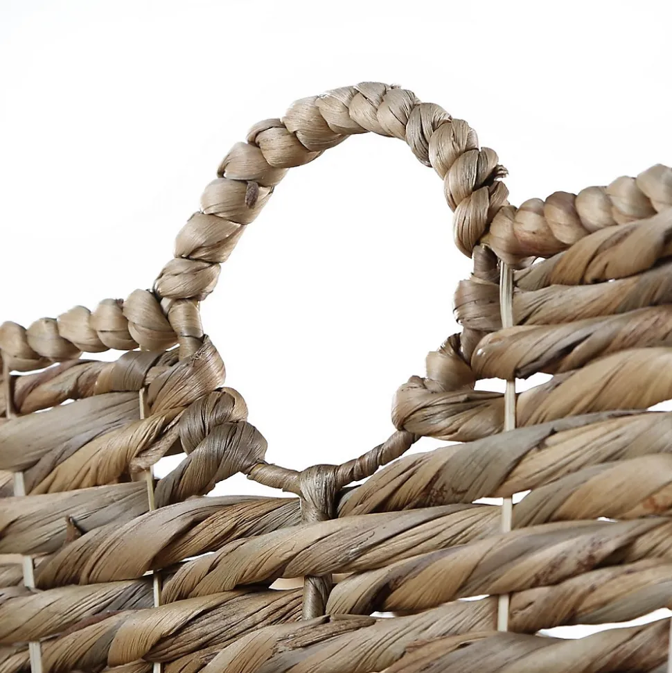 Panier haut en jacinthe d'eau petit modèle - L40xH30 cm