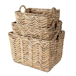 Panier haut en jacinthe d'eau - L46cm x H32 cm