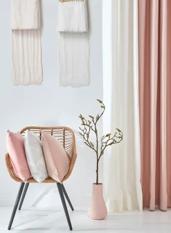 Panier ovale bicolore en corde Clara blanc et camel