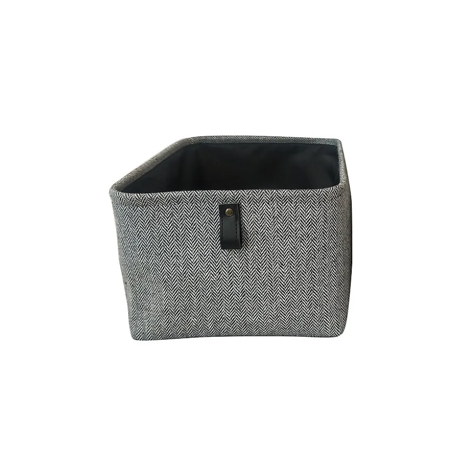 Panier réctangulaire gris Ornami Justin taille L