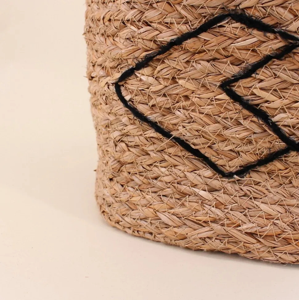 Panier rectangulaire en fibres naturelles 38x26cm