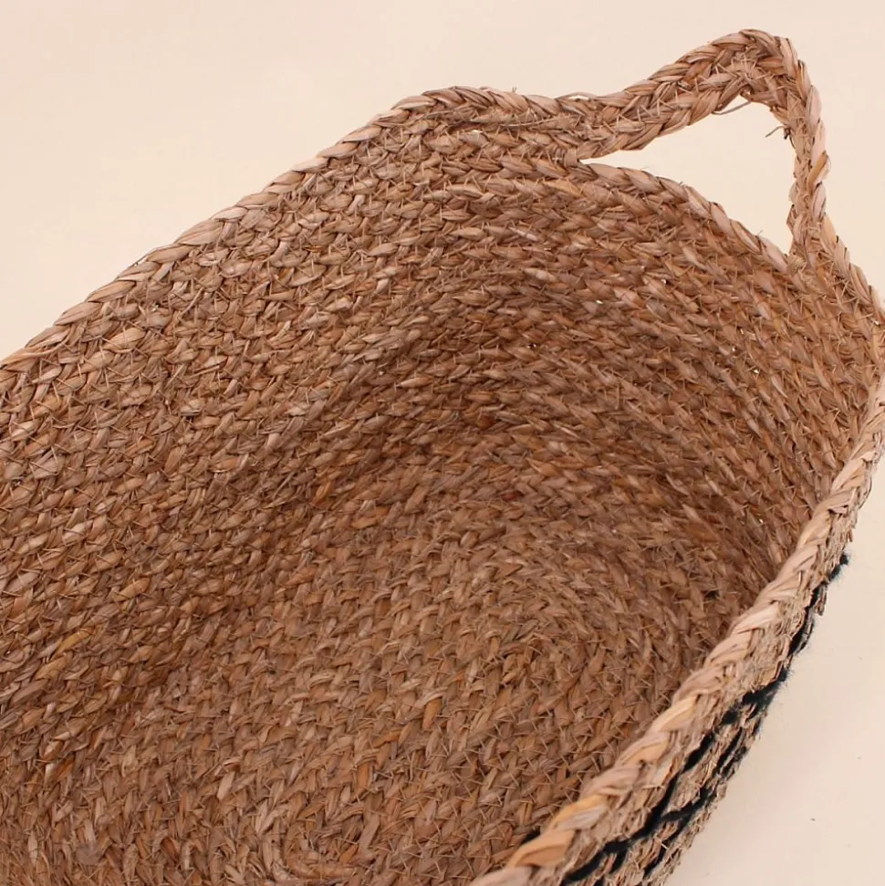 Panier rectangulaire en fibres naturelles 38x26cm