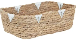 Panier rectangulaire en jonc de mer Sierra camel