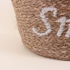 Panier rond brodé