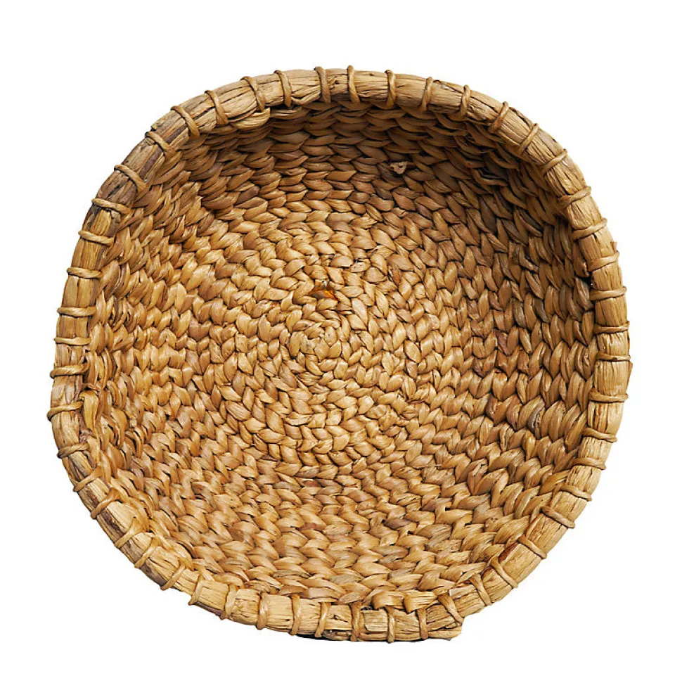 Panier rond corbeille à fruits 42 cm tissé en jacinthe d'eau - COVE
