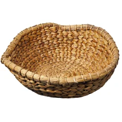 Panier rond corbeille à fruits 42 cm tissé en jacinthe d'eau - COVE