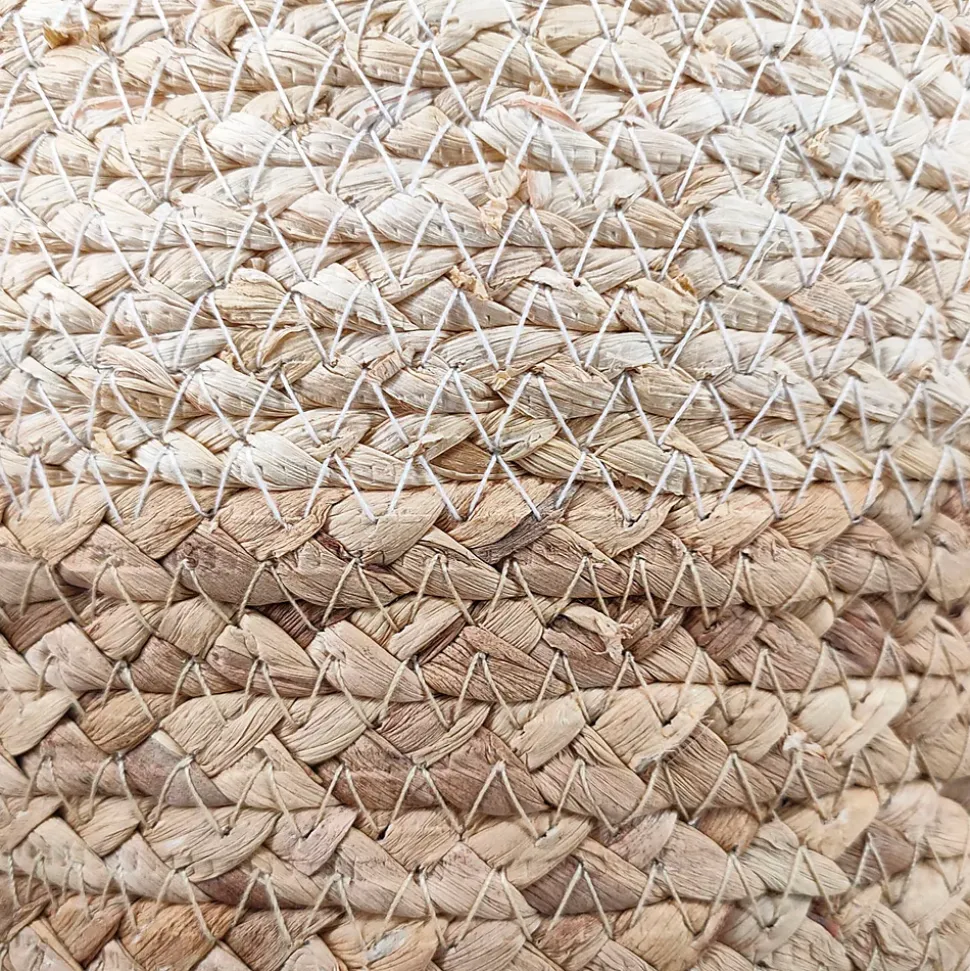 Panier rond en fibres naturelle Ornami Corolle vendu par 2