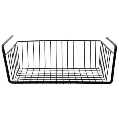 Panier suspendu en métal filaire noir Longueur 40cm