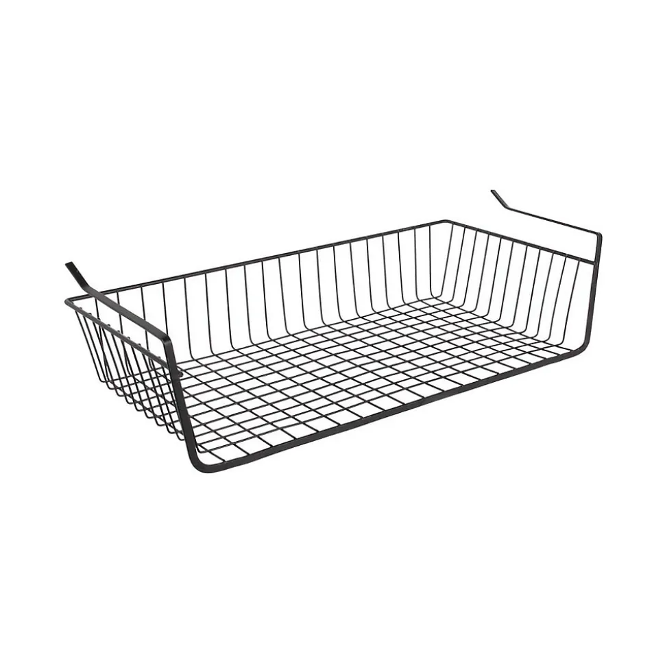 Panier suspendu en métal filaire noir Longueur 56cm