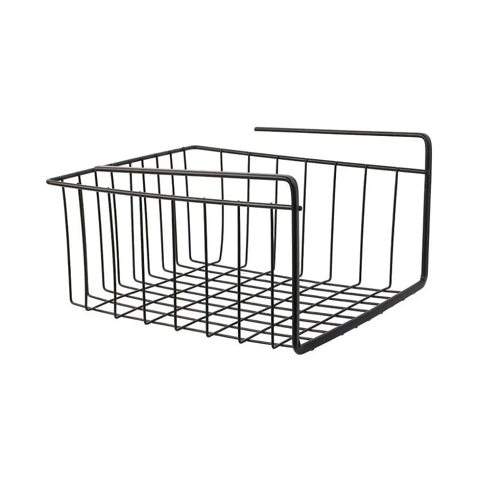 Panier suspendu en métal filaire noir Longueur 26cm
