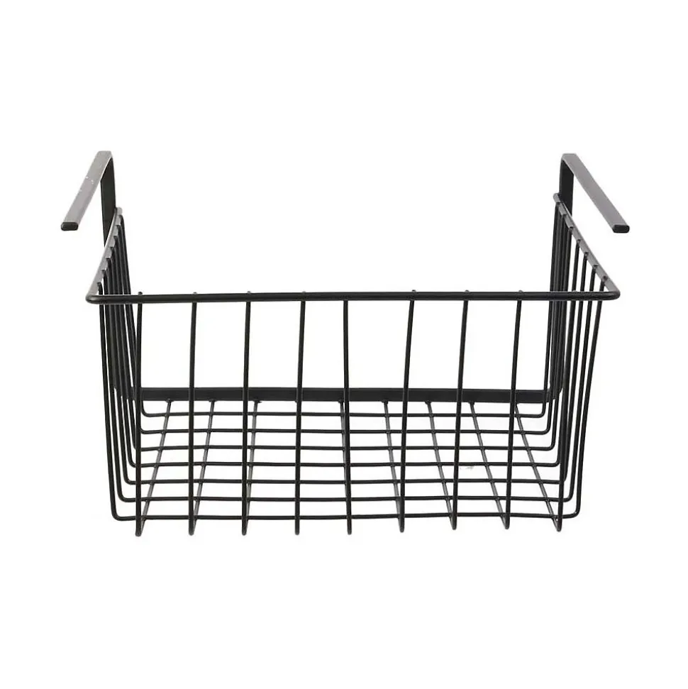 Panier suspendu en métal filaire noir Longueur 26cm